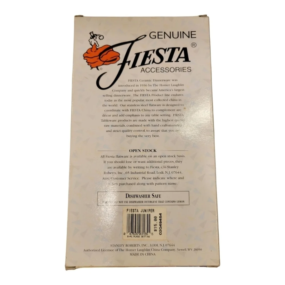 Fiesta Juniper 5pc Flatware Swirl NIB